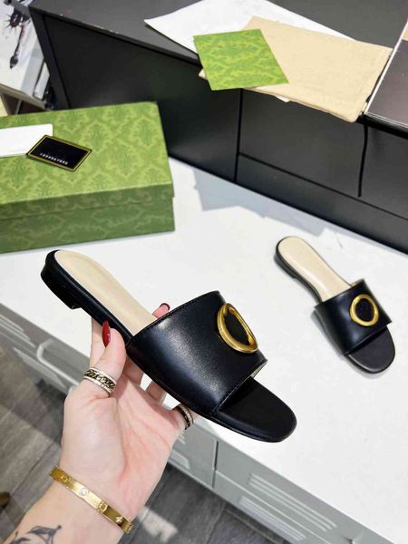2023 designer slippers women's fashion embroidery canvas slide slippers women's canvas sandals ggity k532, Black